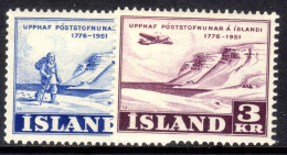 Iceland 1951 Icelandic Postal Services Lightly Mounted Mint. - Unused Stamps