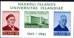 Iceland 1961 50th Anniversary Of Iceland University Unmounted Mint Souvenir Sheet. - Neufs