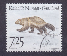 Greenland 1995 Mi. 275, 7.25 (Kr) Einheimische Säugetier Vielfrass - Used Stamps