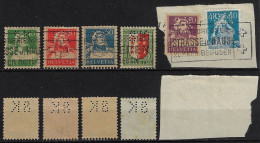 1921/1929 6 Stamp With Perfin SK By Swiss Credit Institution + Central Switzerland Mortgage Bank lochung Perfore - Perforés