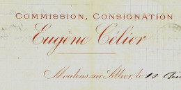 1881 ENTETE EUGENE CELIER Moulins Sur Allier Allier > Briqueterie Devenue Musée Baudot Les Touillards Ciry Le Noble - 1800 – 1899