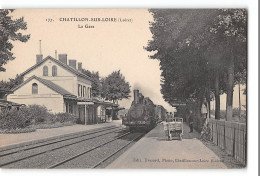 CPA 45 Chatillon Sur Loire La Gare Et Le Train - Chatillon Sur Loire