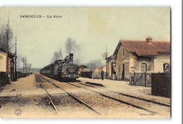 CPA 45 Carte Photo Dordives La Gare Et Le Train - Dordives