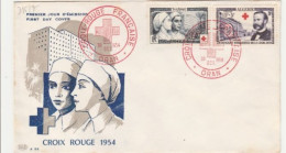 ALGERIE-FDC-N°316/17+ CROIX ROUGE 1954 - FDC