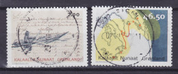 Greenland 2011 Mi. 575 A, 577 A, Kommunikation In Grönland (I) Kajakpost Karte Map Von Kabelverlauf - Oblitérés