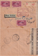 LETTRE. REUNION. 19 12 43. ST ANDRE. FORCES FRANCAISES COMBATTANTES. FRANCE LIBRE. POUR MAROC PAR ST DENIS, FEZ. CENSURE - Storia Postale