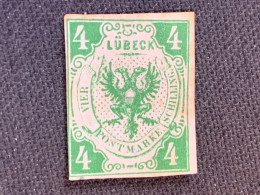 1859 LUBECK ALLEMAGNE No 5 4s Vert - Luebeck