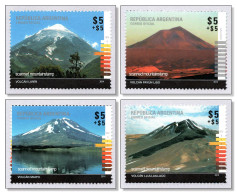 Argentina 2014 Lanin 3747m Maipo 5264m Llullaillaco 6739m Payún Liso 3715m  - Volcanoes Volcans Volcano Vulkane MNH ** - Unused Stamps