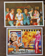 BURKINA FASO Cinema MARILYN MONROE Bloc Yvert N° 48/49 Non Dentélé, Imperforate (neuf Sans Charniere)** - Kino