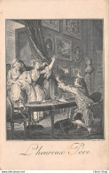 Publicité BEE'S POLISH Reproduction De Gravure De Jean Charles Baquoy D'après Moreau "L'Heureux Père" - Advertising