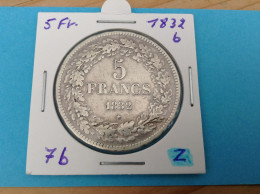 België Leopold I 5 Frank 1832 - Pos B Zilver. (Morin 7b) - 5 Francs