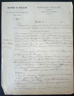 DOCUMENT PUY DE DOME / DALLET 1900 CREATION D'UN BUREAU TELEPHONIQUE - Manuscrits