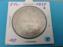 België Leopold I 5 Frank 1835 - Pos B Zilver. (Morin 10b) - 5 Frank