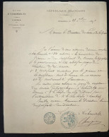 DOCUMENT PUY DE DOME / ST GERMAIN L'HERM 1897 NOMINATION DU GERANT DU BUREAU TELEGRAPHIQUES - Manuscrits