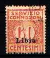 48587) LIBIA - Cifra Entro Un Cerchio - Servizio Commissioni - Novembre 1915 60 C. USATO - Libya