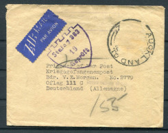 WW2 New Zealand Auckland Airmail Cover (stamp Missing) - Morgan, Oflag 3c Stalag 383 Censor Germany  - Lettres & Documents