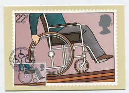 MC 144449 GREAT BRITAIN - International Year Of Disabled People - Person In Wheelchair - Maximumkarten (MC)