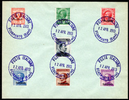 Scarpanto 1912 Set Of 7 On Fine CTO Cover. - Aegean (Scarpanto)