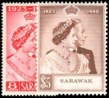 Sarawak 1948 Silver Wedding Lightly Mounted Mint. - Sarawak (...-1963)