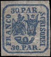 Romania 1862 30p Deep Blue Wove Paper Fine Mint Never Hinged - 1858-1880 Moldavie & Principauté