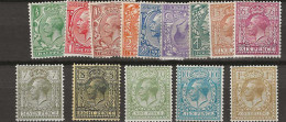 1912 MH Great Britain Mi 127-140 + 153 (remark) - Nuovi