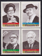 MiNr. 1639 - 1642 Kanada (Dominion) 1997, 26. Sept. Politiker - Postfrisch/**/MNH - Unused Stamps