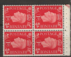 1937 MNH GB, Booklet Pane SG 463ab Postfris** - Ongebruikt