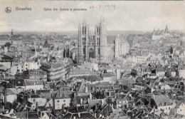 BRUXELLES - Eglise Ste Gudule Et Panorama - Oblitération De 1919 - Nels, Série 1, N° 101 - Viste Panoramiche, Panorama