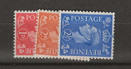 1941 MNH GB, Mi 222-25Y Sideway Watermark  "light Colours" Postfris** - Neufs