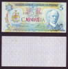 China BOC Bank (bank Of China) Training/test Banknote,Canada Dollars A Series $5 Note Specimen Overprint - Canada