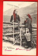 ZVP-15  Paysannes De Champéry Val D'Illiez Foulards Rouges.  Do Simple Circ. 1904 Vers France  Jullien 1534 - Champéry