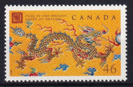 MiNr. 1889 - 1890 (Block 38) Kanada (Dominion) 2000, 5. Jan. Chinesisches Neujahr: Jahr Des Drache - Postfrisch/**/MNH - Ongebruikt
