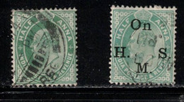 INDIA Scott # 78, O45 Used - KEVII - Hinge Remnant - 1902-11 Roi Edouard VII