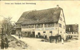 DEUTSCHLAND ALLEMAGNE CARTE DE HASLACH BEI HERRENBERG Gruss Aus Haslach Bei Herrenberg SAFTHAUS LAM VON HEINRICH SRATHER - Haslach