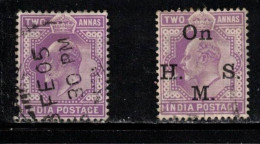 INDIA Scott # 63, O40 Used - KEVII - Hinge Remnant - 1902-11  Edward VII