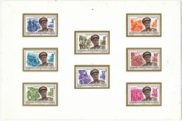 TIMBRE STAMP ZEGEL REPUBLIQUE DU CONGO AU TRAVAL FEUILLET + BL  1966 - Cartas & Documentos