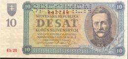 Slovakia 10 Korun, P-6s (20.07.1943) - UNC - SPECIMEN - Slowakei