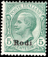 Rodi 1912-21 5c Green Unmounted Mint. - Egeo (Rodi)