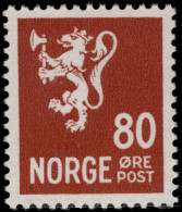 Norway 1940-49 80ø Orange-brown Unmounted Mint. - Neufs