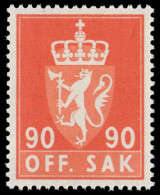 Norway 1958 90ø Official Unmounted Mint. - Ongebruikt