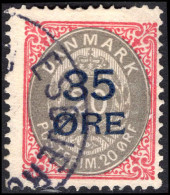 Denmark 1912 35ø  On 20ø  Grey And Carmine Fine Used.  - Oblitérés