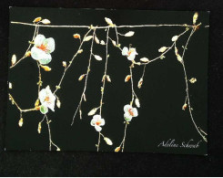 ►   Adeline Schwab   Broderie D'art   Fleur Papillon - Objets D'art