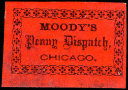 Moodys Despatch 1856 (1c) Black On Red (sold As Is). - Locals & Carriers