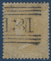 Grande Bretagne N°23 9 Pence Jaune Bistre Oblitéré GC 131 D'EDIMBURGH / ECOSSE SUPERBE - Nuevos