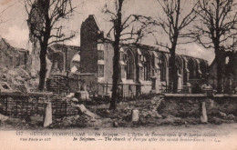Pervyse (1914-1918) - L'Église Après Le 2e Bombardement - Diksmuide