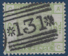 Grande Bretagne N°83 6 Pence Vert (POS CA/AC) Oblitéré GC 131 D'EDIMBURGH / ECOSSE SUPERBE - Used Stamps