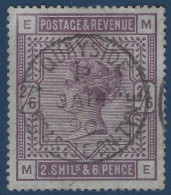 Grande Bretagne N°86 2 Shilling & 6 Pence Violet ( POS EM/ME) Oblitéré Dateur " QAYSIDE NEWCASTLE-ON-TYNE " SUPERBE - Oblitérés