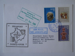 Kosovo-KFOR/FELDPOST Enveloppe Par Avion 2000/Cover By Air Mail 2000 - NAVO