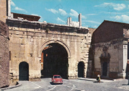 CARTOLINA  FANO,MARCHE-RIVIERA ADRIATICA-ARCO D'AUGUSTO-CHIESETTA MICHELE-STORIA,MEMORIA,BELLA ITALIA,VIAGGIATA 1969 - Fano