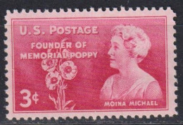 USA US POSTAGE 1948  Moina Michael  Memorial Poppy  MNH - Ungebraucht